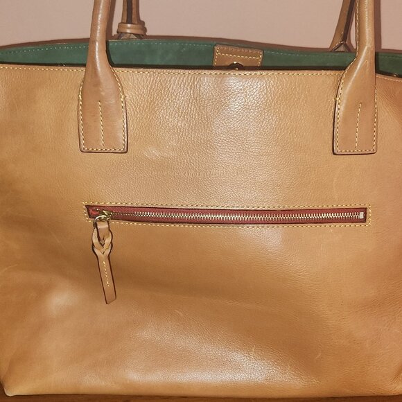 Dooney & Bourke Florentine Large Russell Tote – Tan Leather - Picture 2 of 13